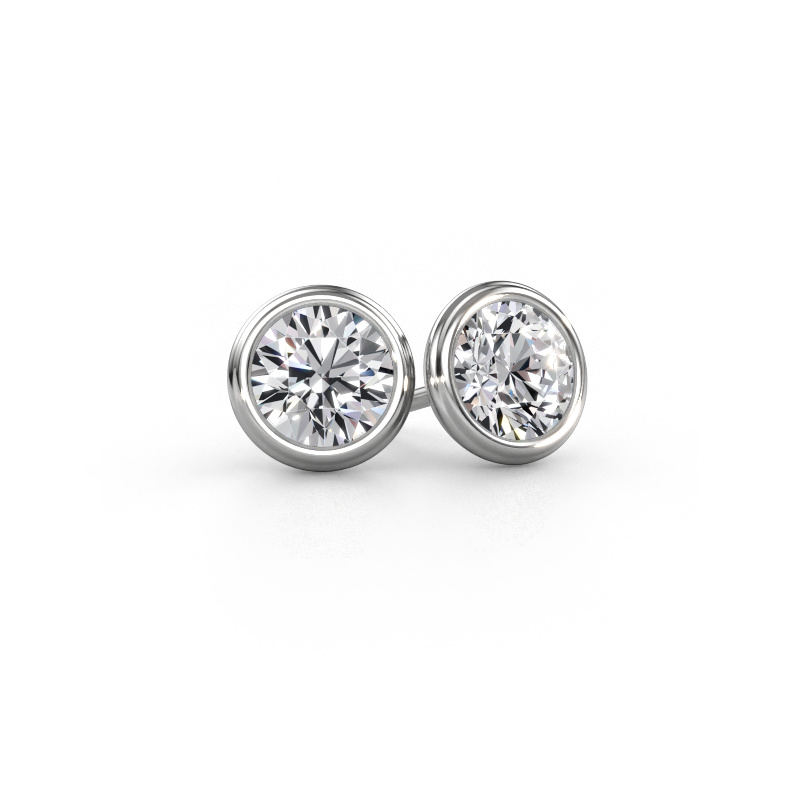 Image of Stud earrings Shemika 950 platinum Diamond 2.00 crt