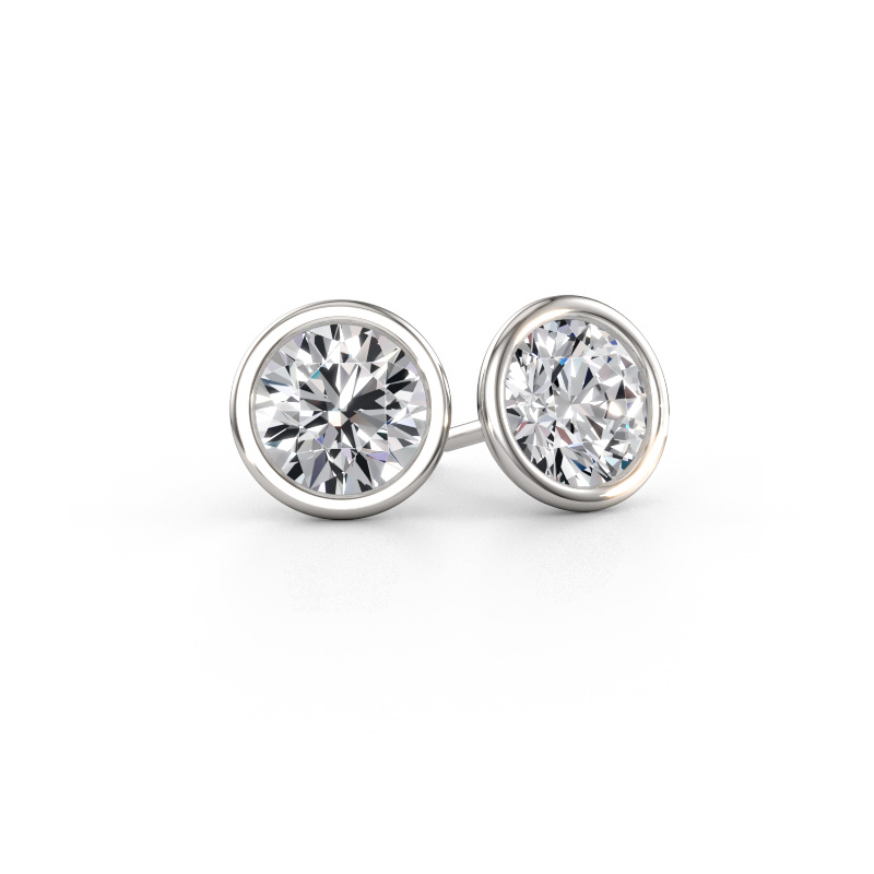 Immagine di Orecchini a lobo Shemika 585 oro bianco Diamante 3.00 crt