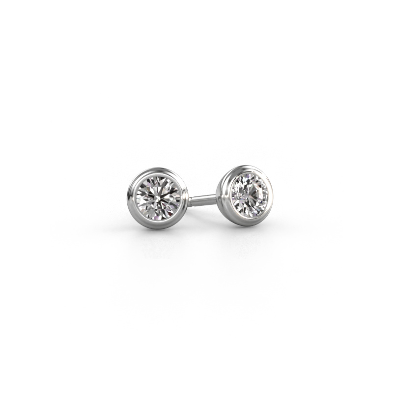 Image of Stud earrings Shemika 950 platinum Lab-grown diamond 0.50 crt