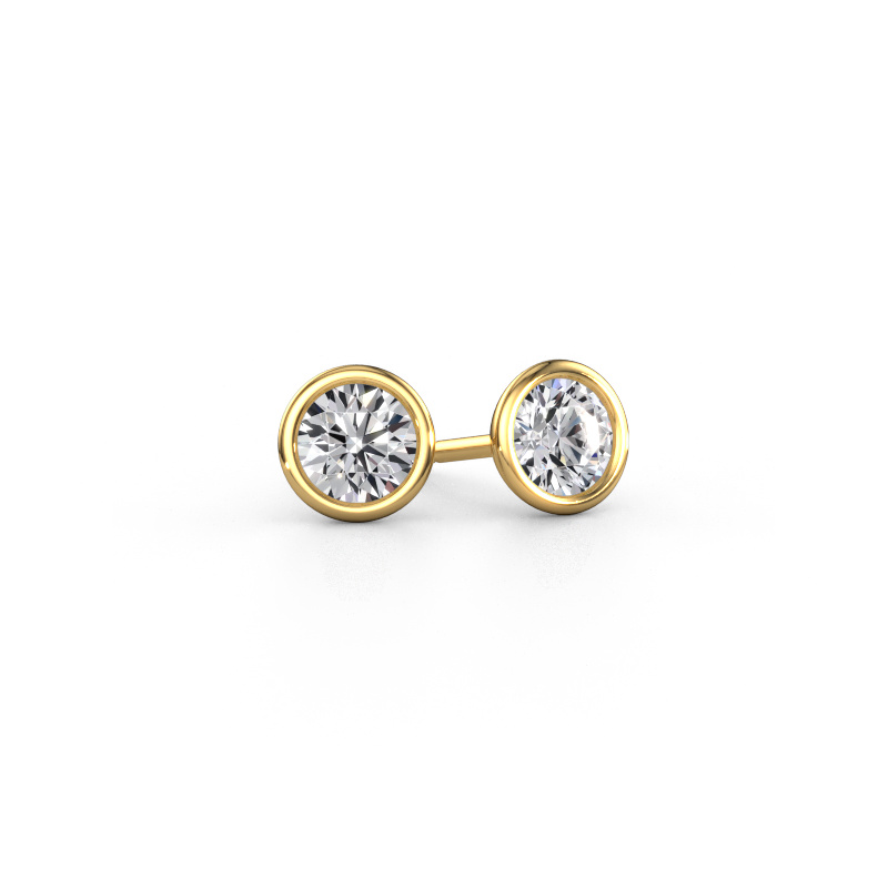 Image of Stud earrings Shemika 585 gold Diamond 1.00 crt