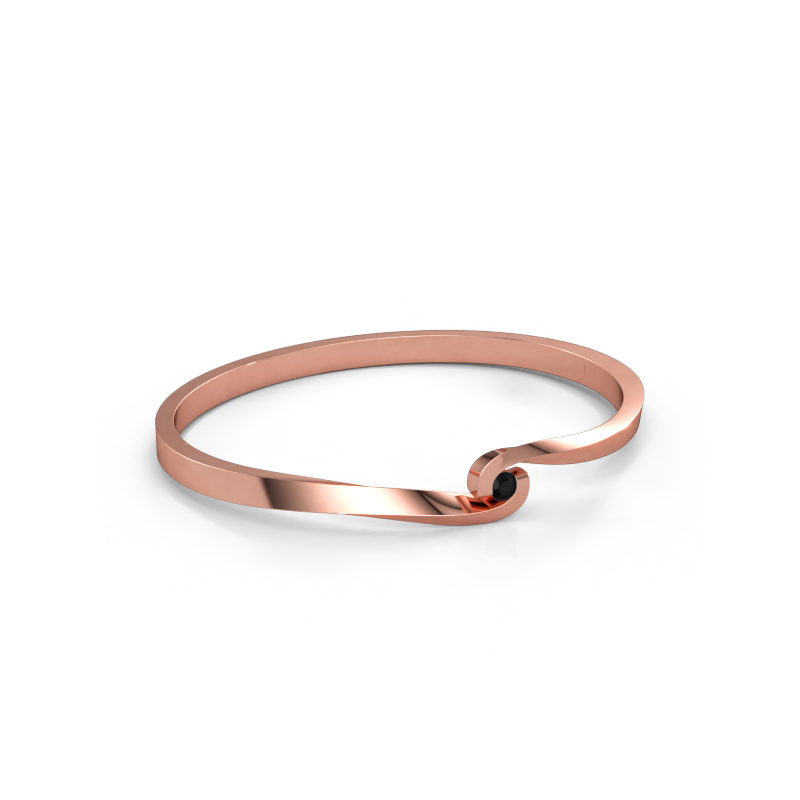 Bild av Armring Sheryl 585 roséguld Svart diamant 0.24 crt