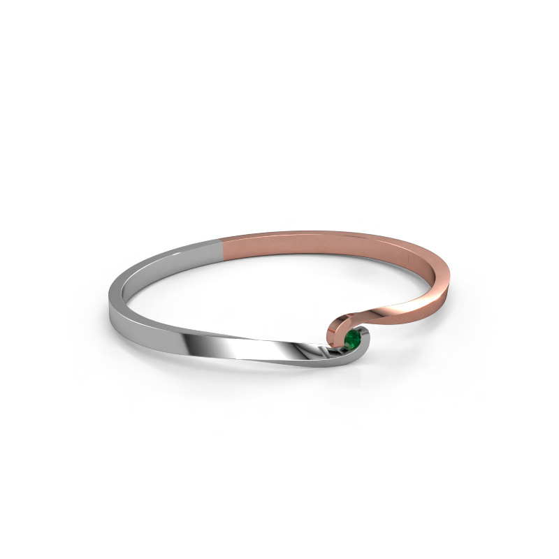 Image of Bangle Sheryl 585 rose gold Emerald 3.7 mm