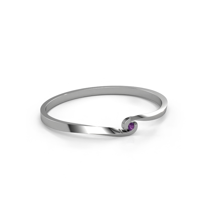 Image of Bangle Sheryl 585 white gold Amethyst 3.7 mm