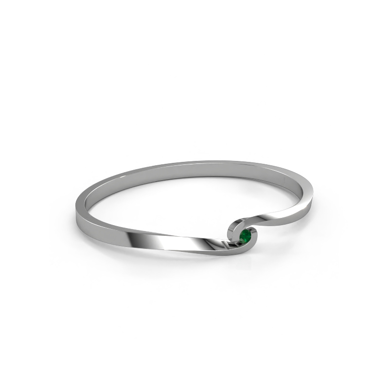 Image of Bangle Sheryl 585 white gold Emerald 3.7 mm