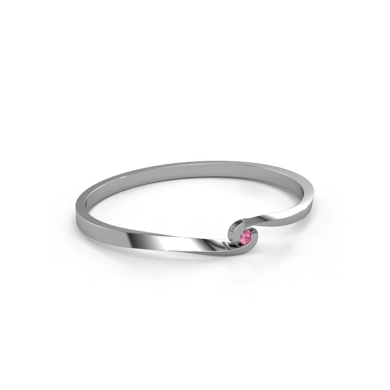 Image of Bangle Sheryl 585 white gold Pink sapphire 3.7 mm
