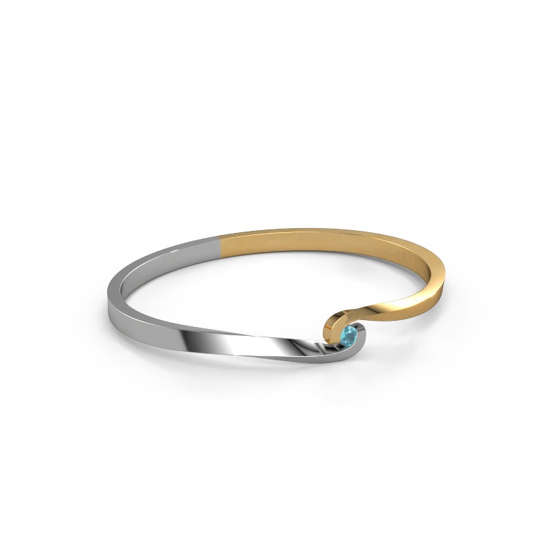 Image of Bangle Sheryl 585 gold Blue topaz 3.7 mm