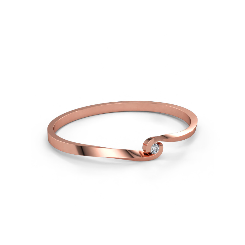 Immagine di Bracciale rigido Sheryl 585 oro rosa Diamante 0.30 crt