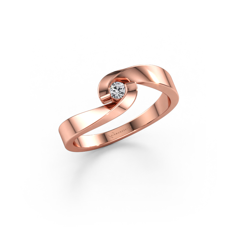Bild av Förlovningsring Sheryl 585 roséguld Labbodlad diamant 0.08 crt