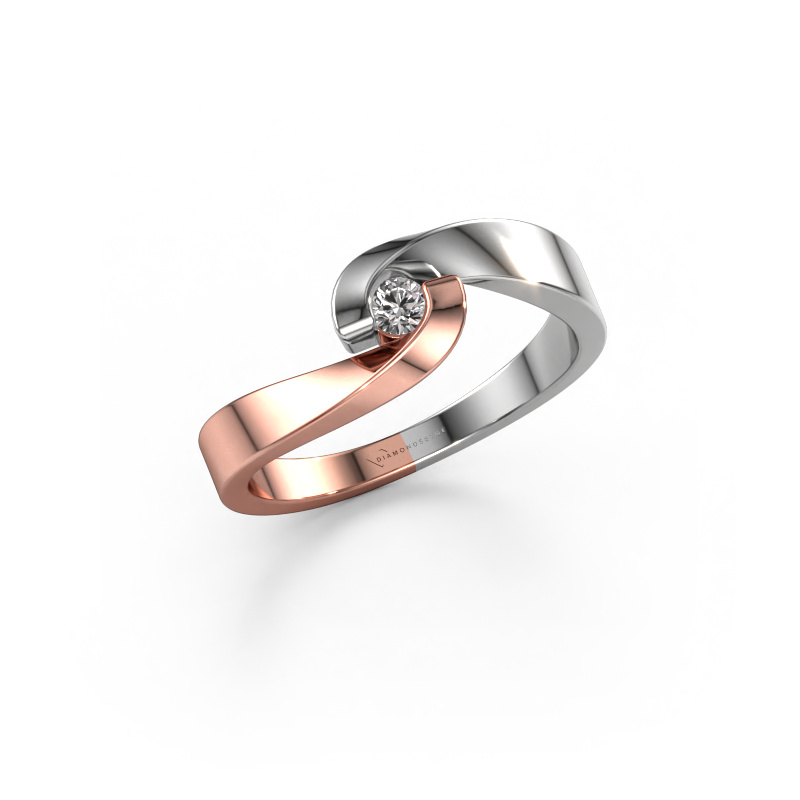 Image of Ring Sheryl 585 rose gold Diamond 0.08 crt