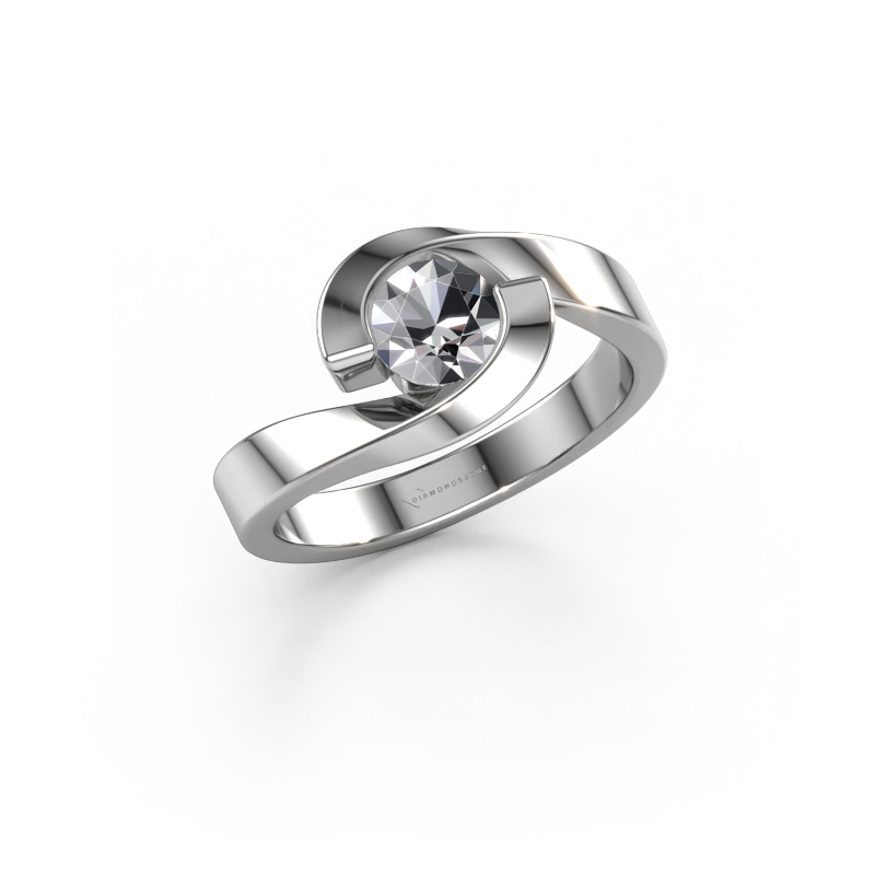 Image de Bague de fiançailles Sheryl 585 or blanc Diamant synthétique 0.70 crt
