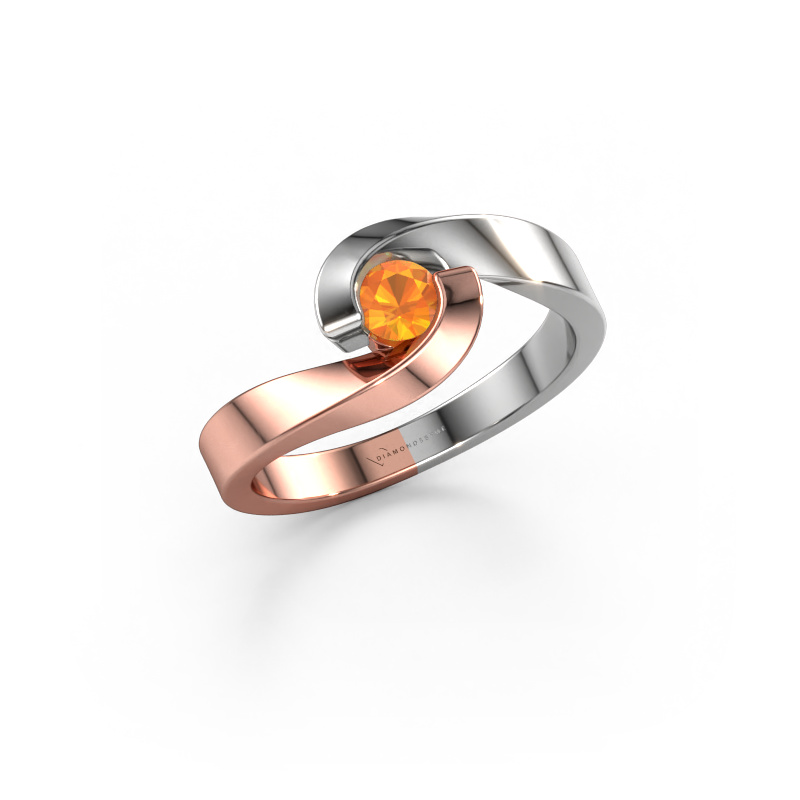 Image de Bague de fiançailles Sheryl 585 or rose Citrine 3.7 mm