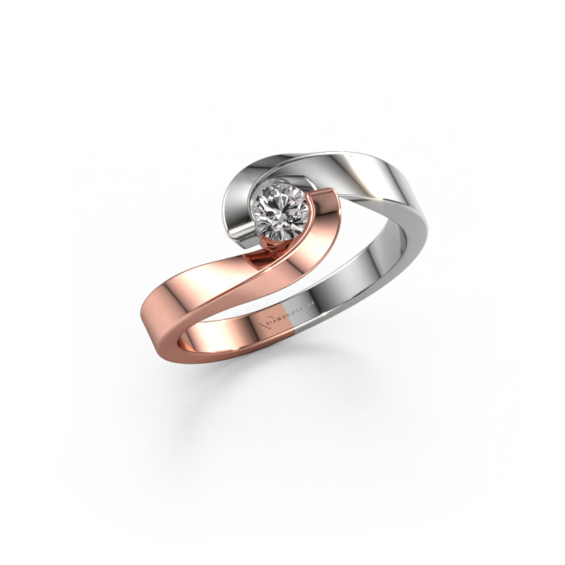 Image of Engagement ring Sheryl 585 rose gold Lab grown diamond 0.20 crt