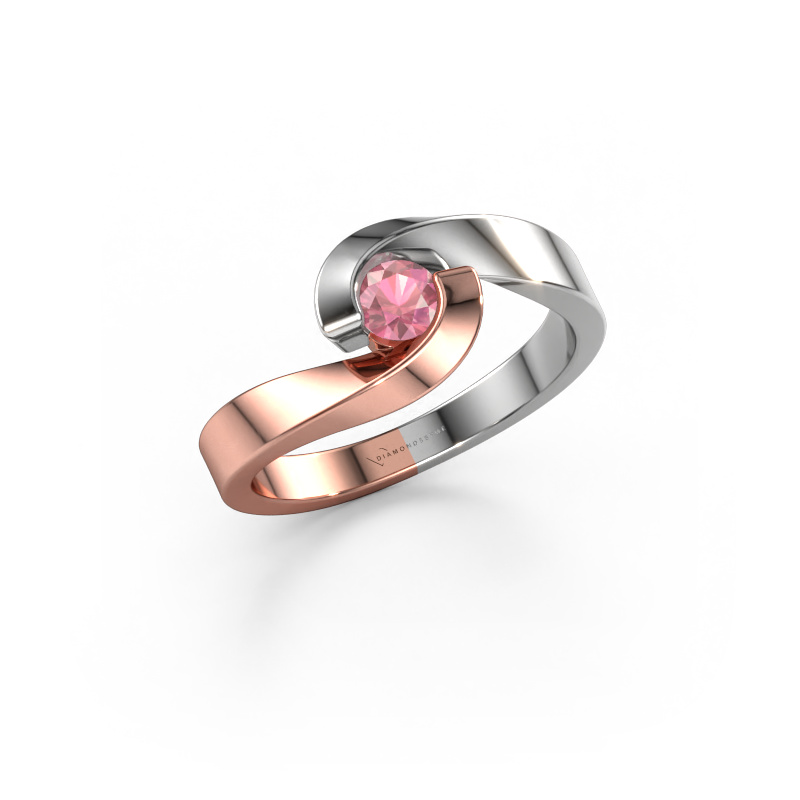 Image of Engagement ring Sheryl 585 rose gold Tourmaline pink 3.7 mm