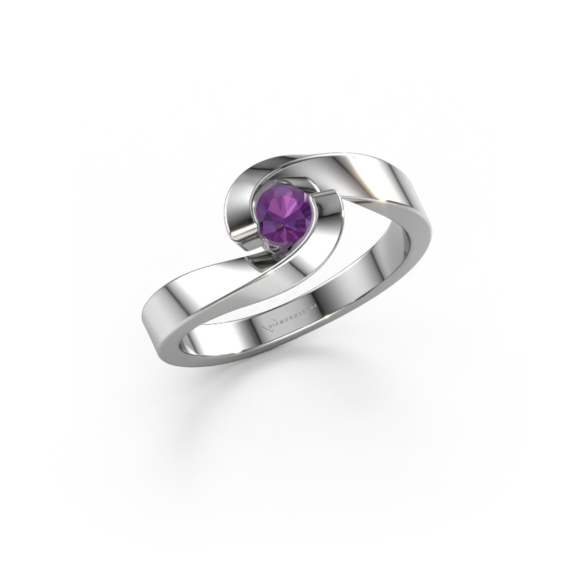 Bild von Verlobungsring Sheryl 950 Platin Amethyst 3.7 mm
