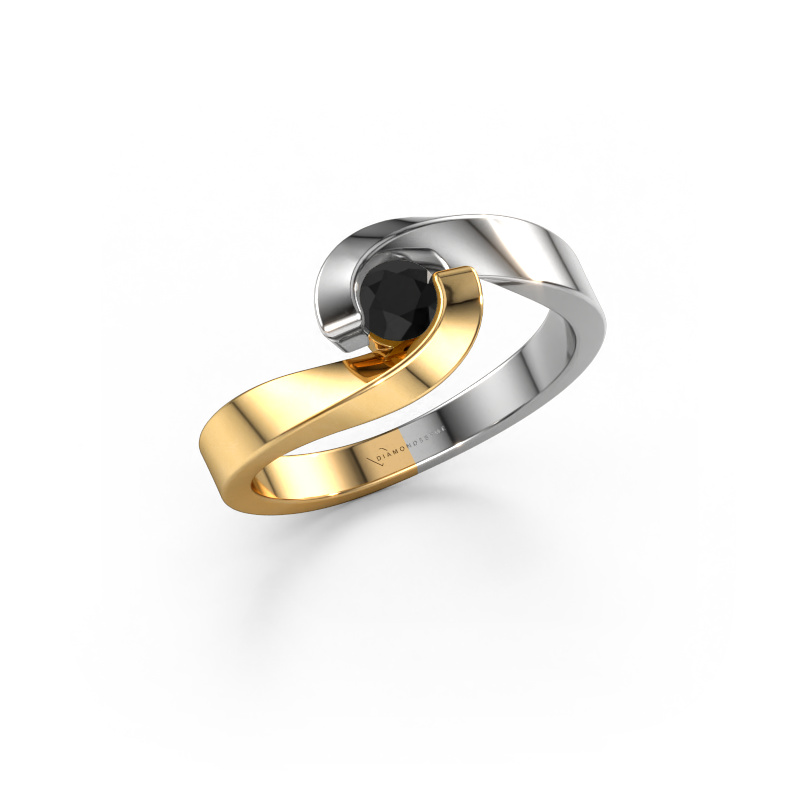 Bild von Verlobungsring Sheryl 585 Gold Schwarz Diamant 0.24 crt