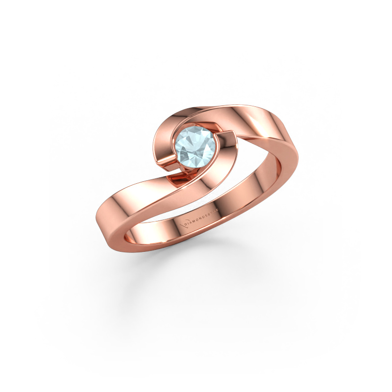 Bild av Ring Sheryl 585 roséguld Akvamarin 4 mm