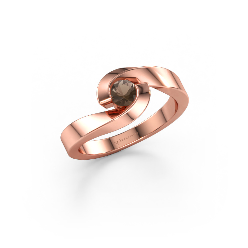 Bild av Ring Sheryl 585 roséguld Rökkvarts 4 mm
