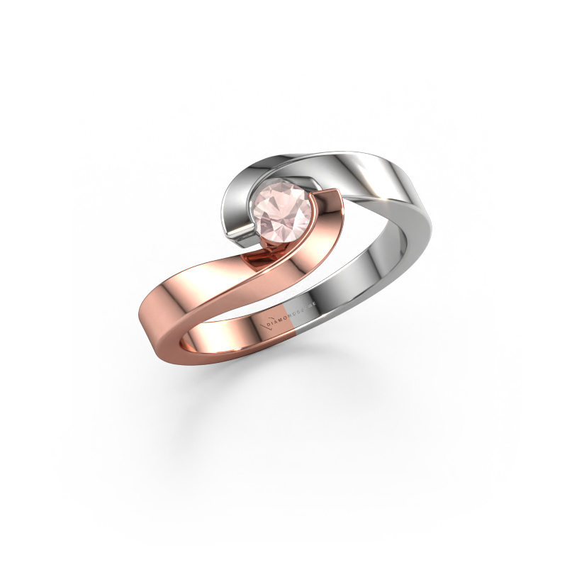 Bild von Ring Sheryl 585 Roségold Morganit Champagner 4 mm