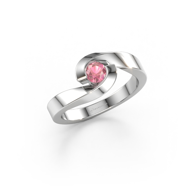 Afbeelding van Ring Sheryl 950 platina Toermalijn pink 4 mm