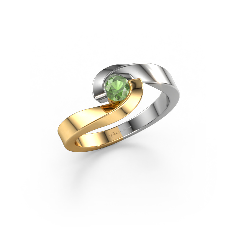 Image of Ring Sheryl 585 gold Tourmaline green 4 mm