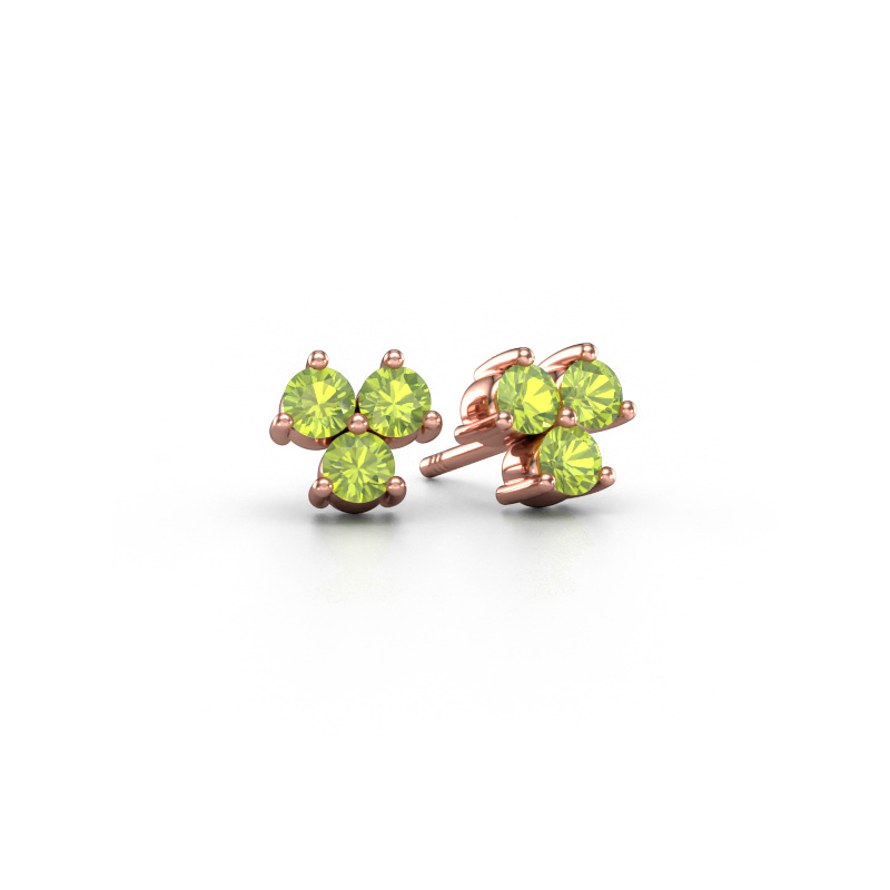 Bild von Ohrsteckers Shirlee 585 Roségold Peridot 3 mm