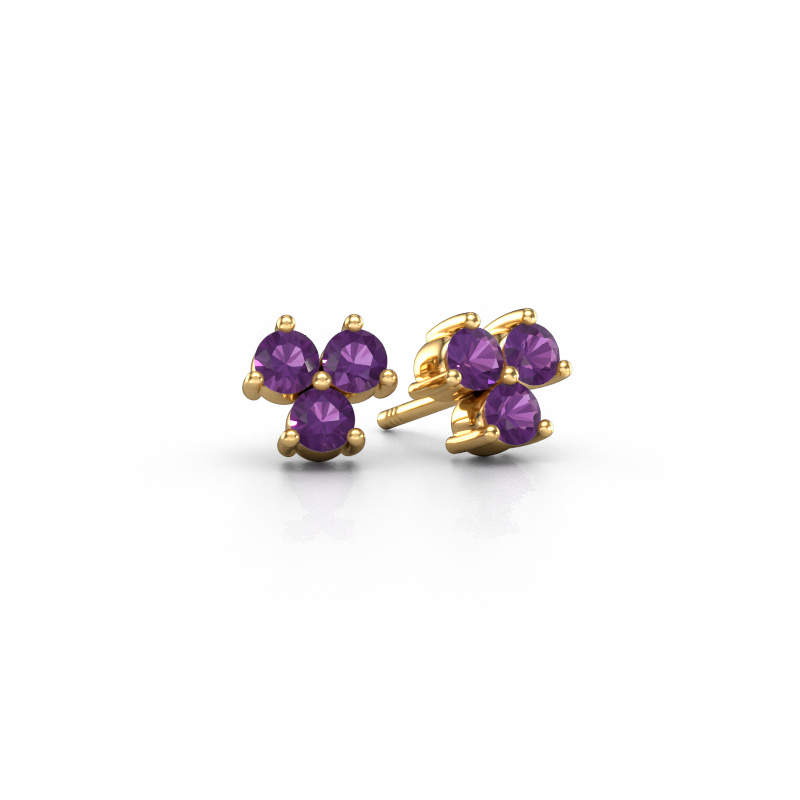 Bild von Ohrsteckers Shirlee 585 Gold Amethyst 3 mm