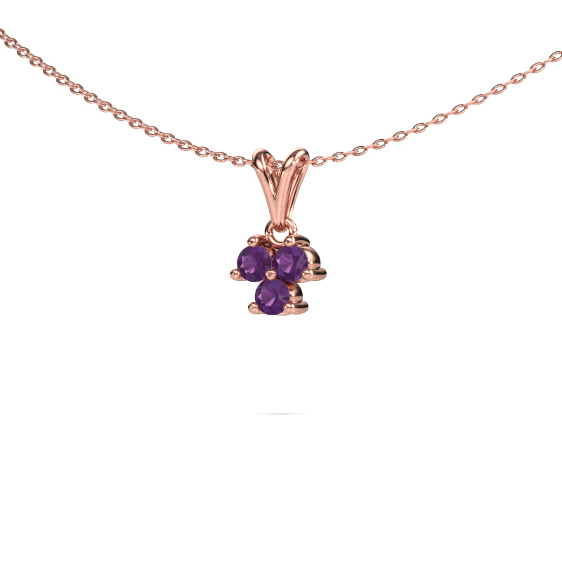 Bild von Anhänger Shirlee 585 Roségold Amethyst 3 mm
