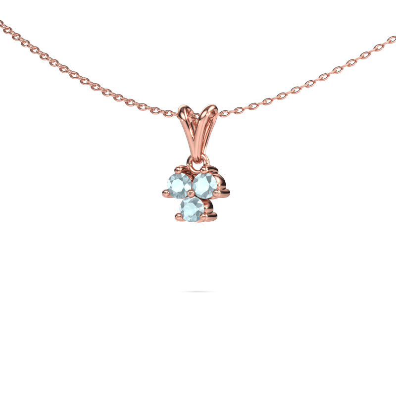 Image of Pendant Shirlee 585 rose gold Aquamarine 3 mm