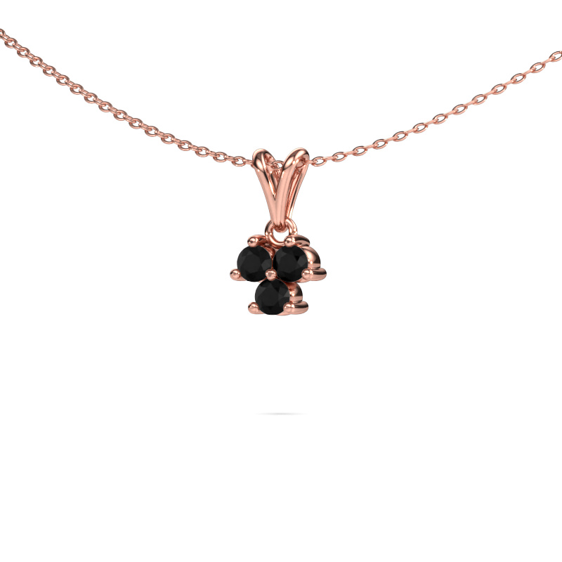 Image of Pendant Shirlee 585 rose gold Black diamond 0.36 crt