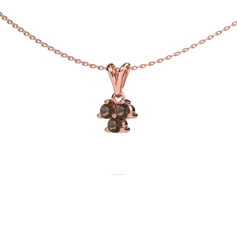 Image of Pendant Shirlee 585 rose gold Smokey quartz 3 mm