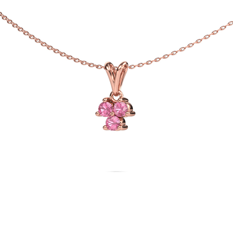 Image of Pendant Shirlee 585 rose gold Pink sapphire 3 mm