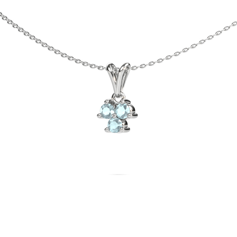 Image of Pendant Shirlee 585 white gold Aquamarine 3 mm