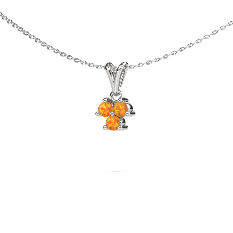 Image of Pendant Shirlee 585 white gold Citrin 3 mm