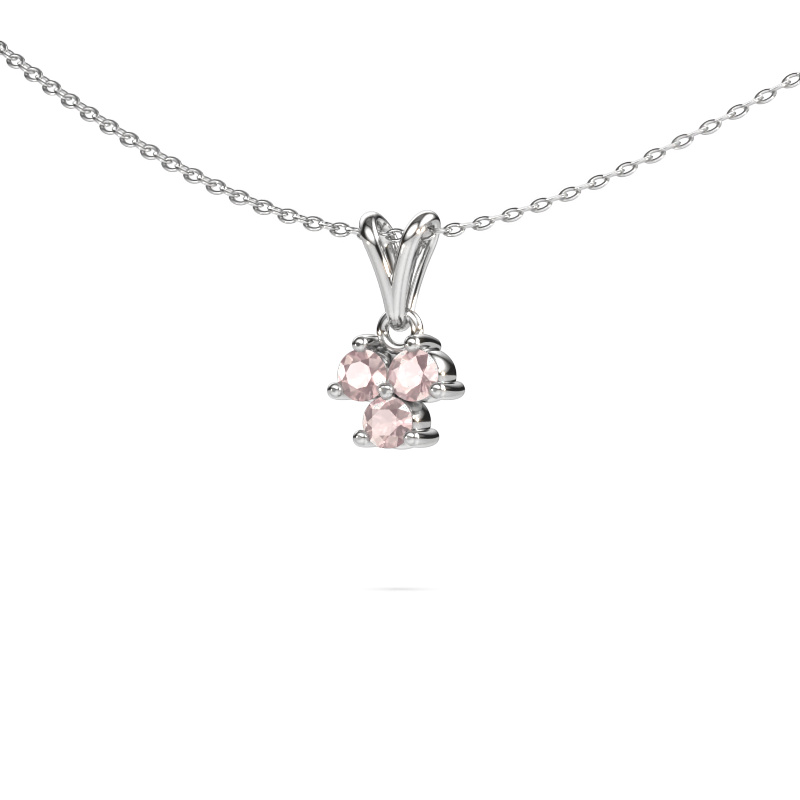 Image of Pendant Shirlee 950 platinum Morganite champagne 3 mm