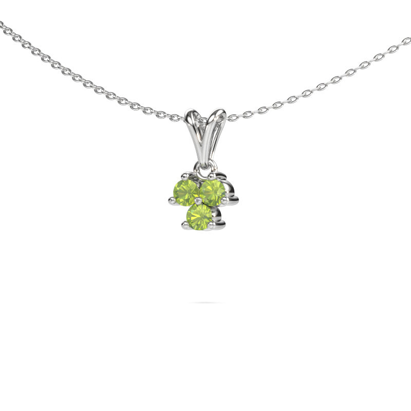 Image of Pendant Shirlee 950 platinum Peridot 3 mm