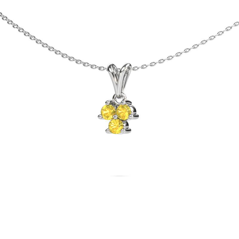 Image of Pendant Shirlee 950 platinum Yellow sapphire 3 mm