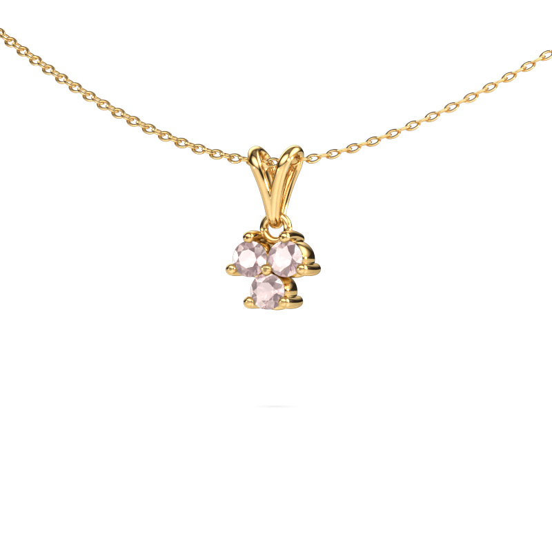 Image de Pendentif Shirlee 585 or jaune Champagne morganite 3 mm