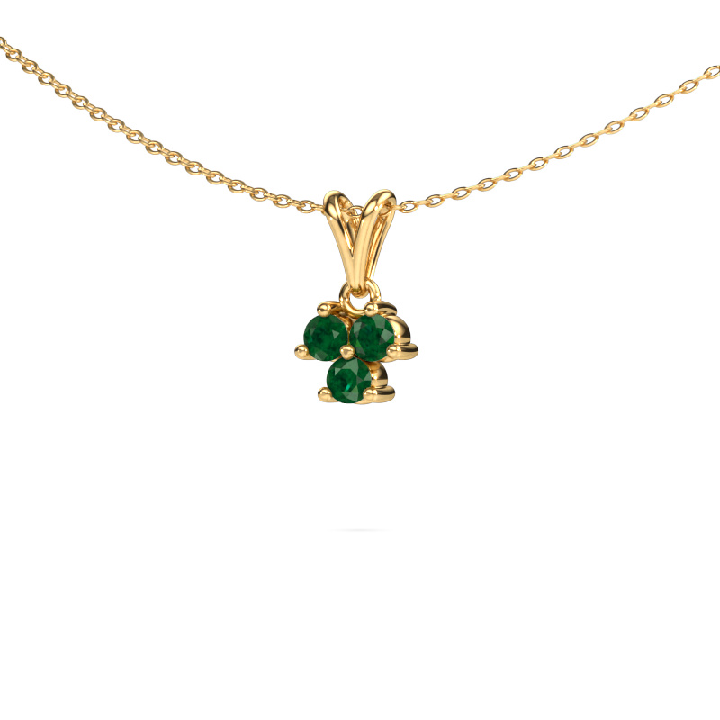 Image of Pendant Shirlee 585 gold Emerald 3 mm