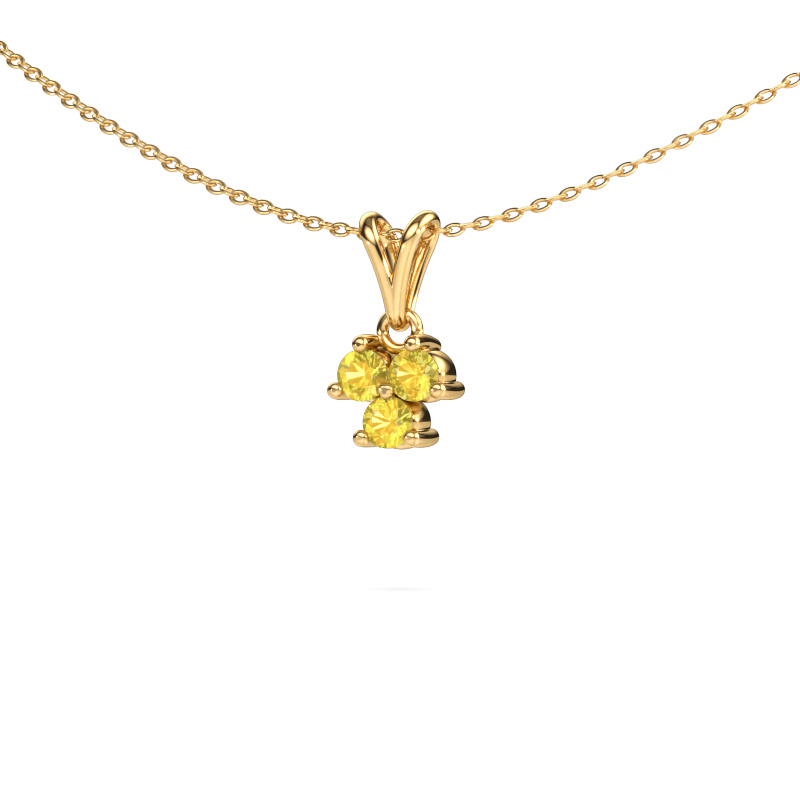 Image of Pendant Shirlee 585 gold Yellow sapphire 3 mm