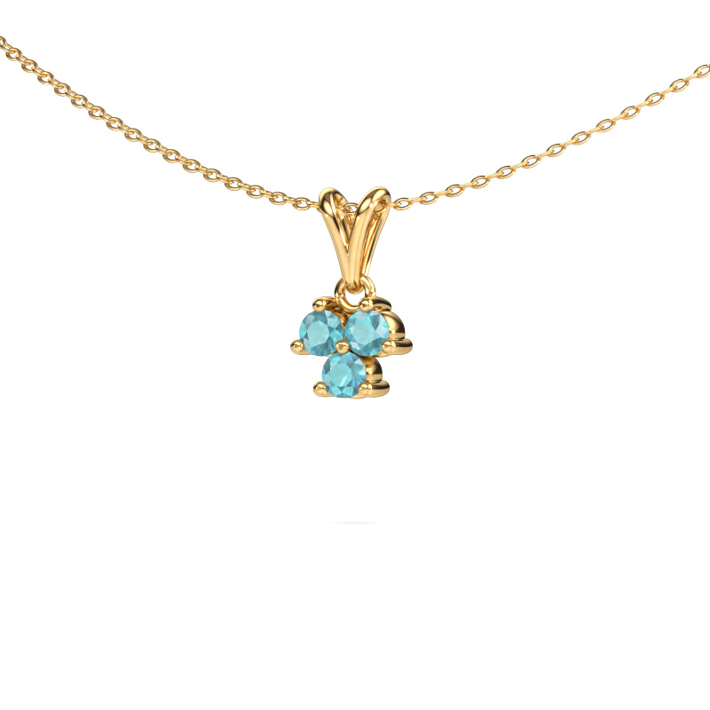 Image of Pendant Shirlee 585 gold Blue topaz 3 mm