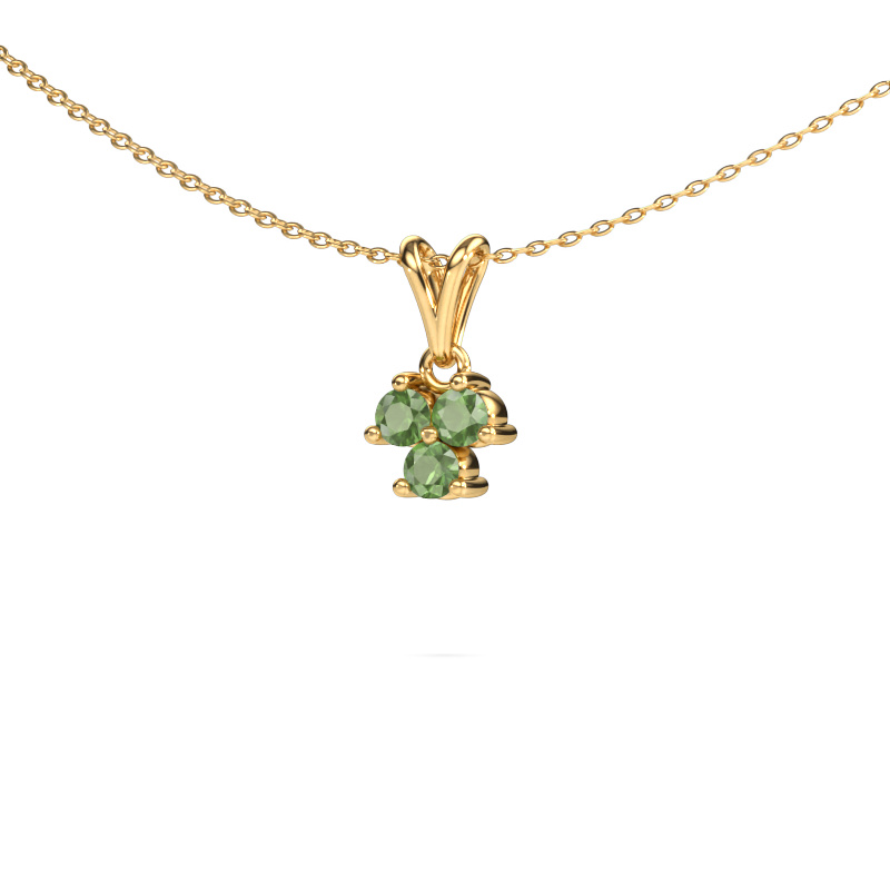 Image of Pendant Shirlee 585 gold Tourmaline green 3 mm