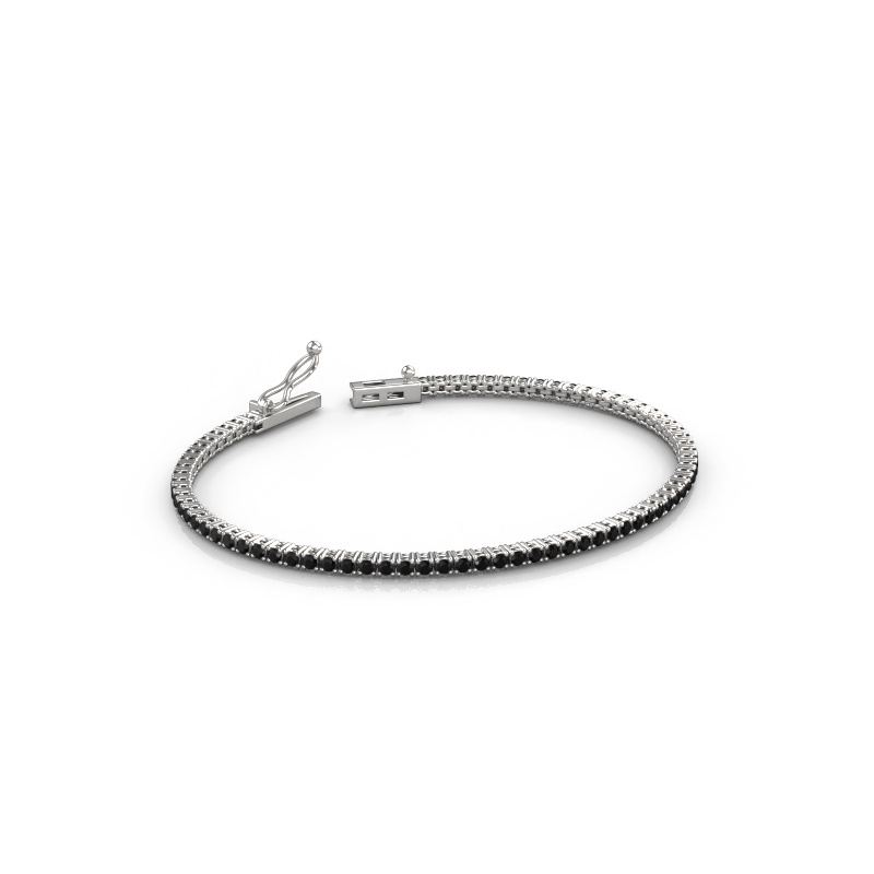 Afbeelding van Tennisarmband Shirley 1.8 585 witgoud Zwarte diamant 2.28 crt