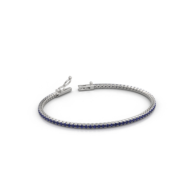 Afbeelding van Tennisarmband Shirley 1.8 ±17 cm 585 Witgoud Saffier 1.8 mm