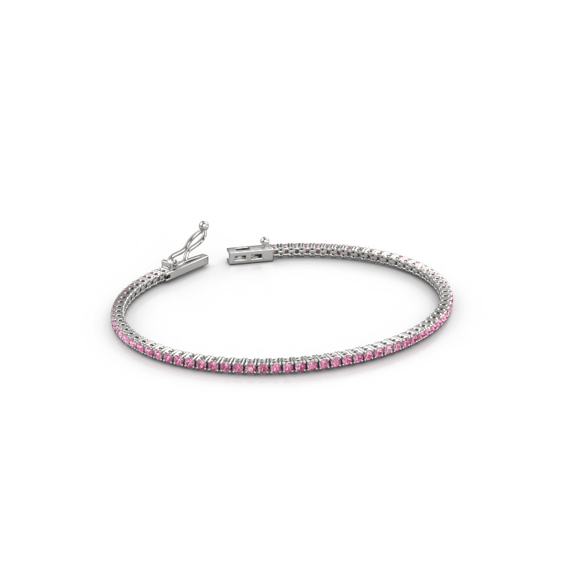 Bild von Tennisarmband Shirley 1.8 ±17 cm 585 Weißgold Pink Saphir 1.8 mm