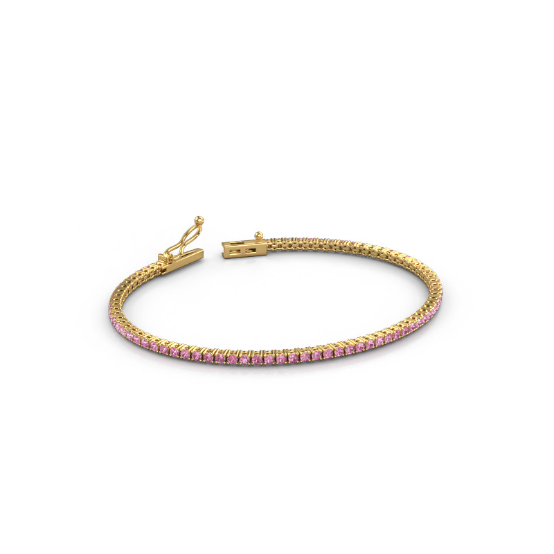 Bild von Tennisarmband Shirley 1.8 ±17 cm 585 Gold Pink Saphir 1.8 mm