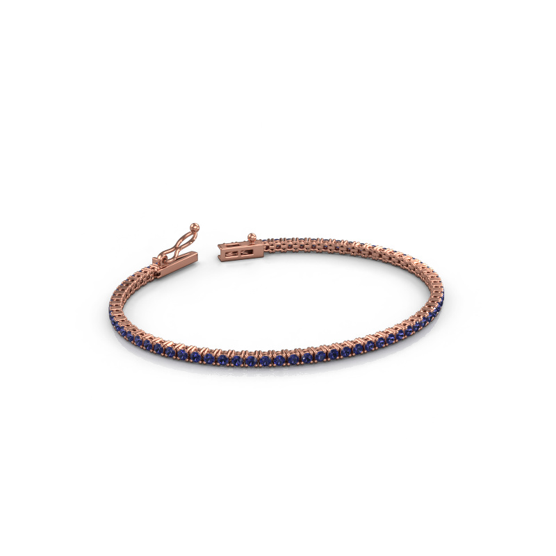 Bild von Tennisarmband Shirley 2.0 ±17 cm 585 Roségold Saphir 2 mm