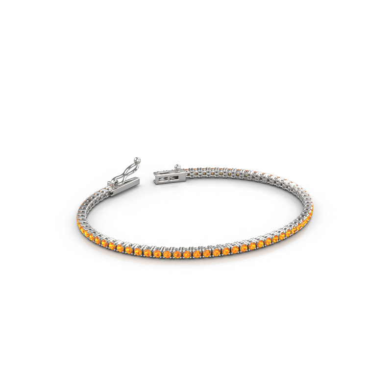 Afbeelding van Tennisarmband Shirley 2.0 ±17 cm 585 Witgoud Citrien 2 mm