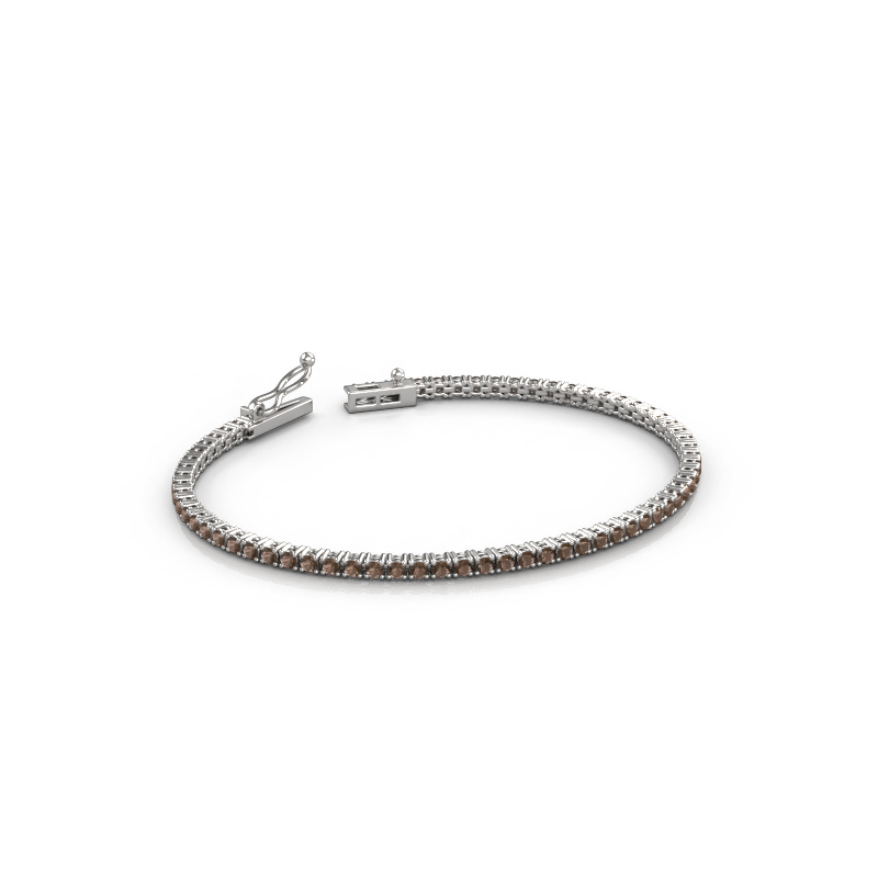 Bild von Tennisarmband Shirley 2.0 ±17 cm 585 Weißgold Rauchquarz 2 mm