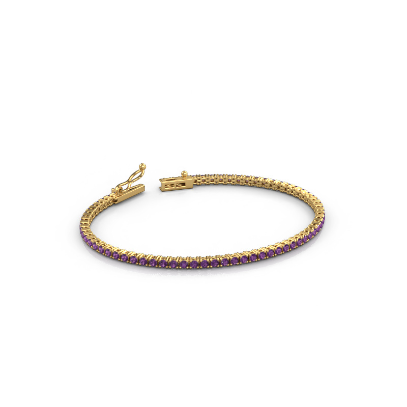 Image of Tennis bracelet Shirley 2.0 ±6,7 in 585 Gold Amethyst 2 mm