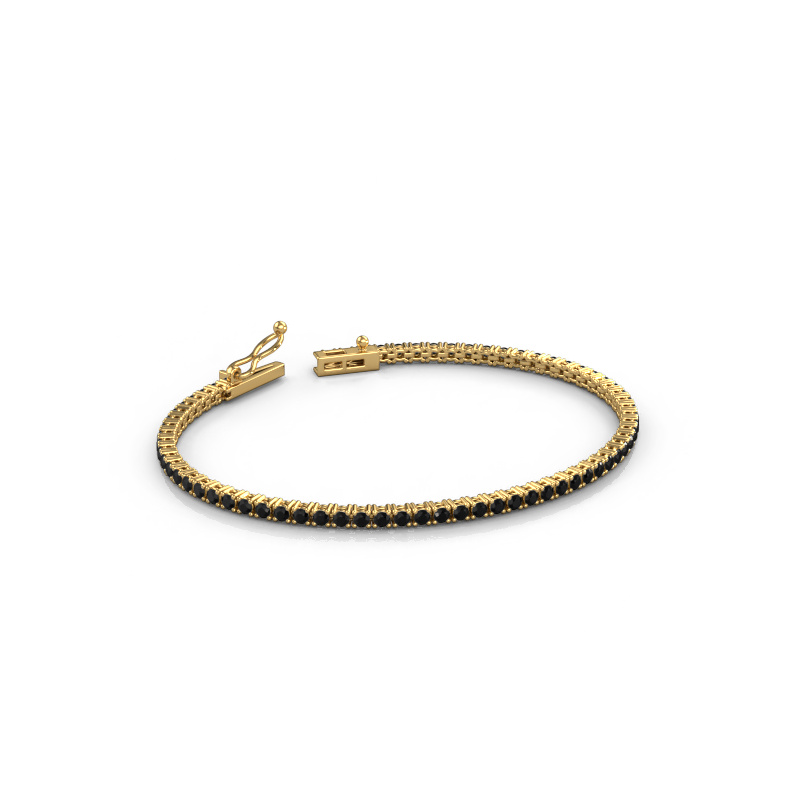 Image of Tennis bracelet Shirley 2.0 ±6,7 in 585 Gold Black diamond 2.448 crt